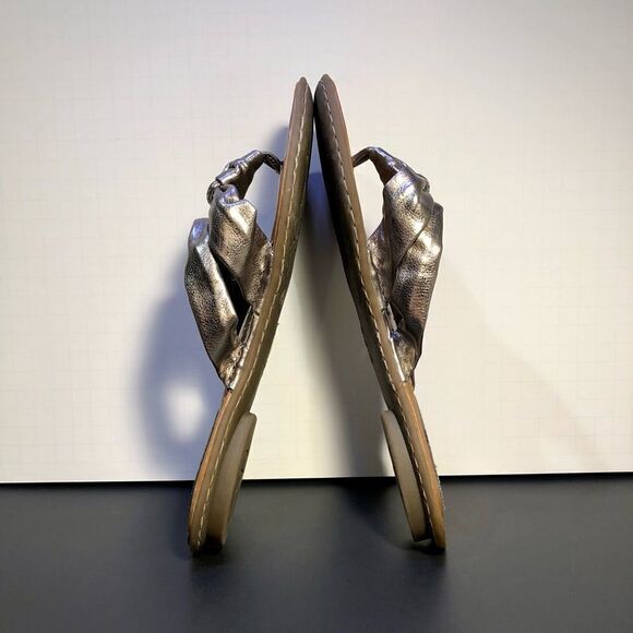 Womens BOC Born Concept Metallic Silver Slip On Sandals / Size 9 - Picture 7 of 9